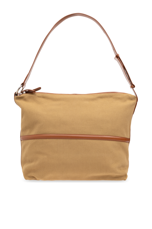 everyone Nylon Logo Tote Bag Brown